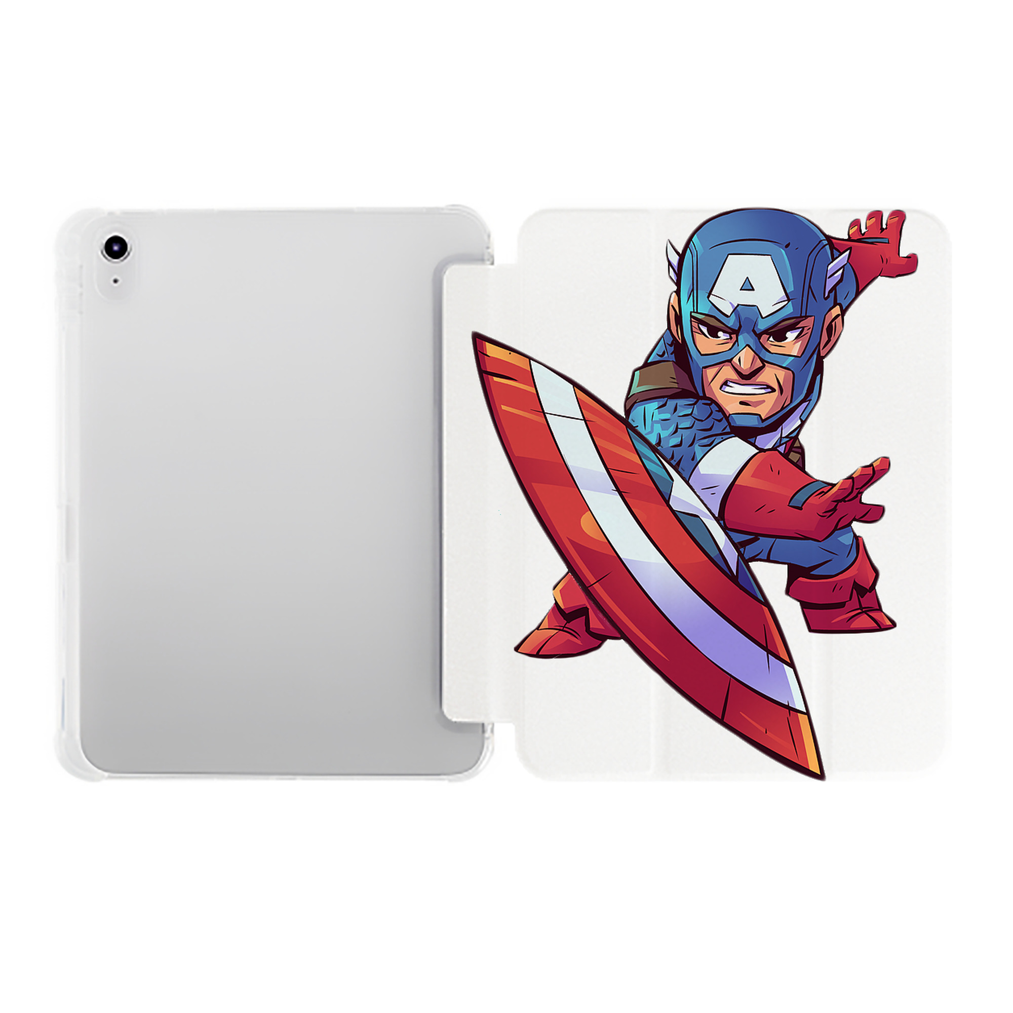（画像用） アベンジャーズ The Avengers IPad ケース ペン収納付き 三つ折りスタンド PUレザー×シリコン 対応機種9.5/10.5/10.9インチ